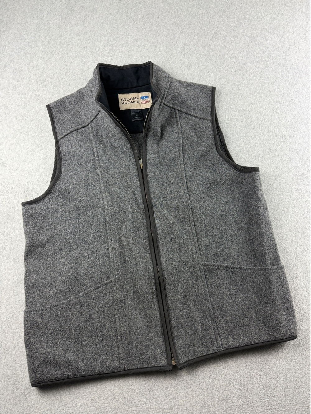Stormy Kromer Men's Gray Wool Blend Vest Medium